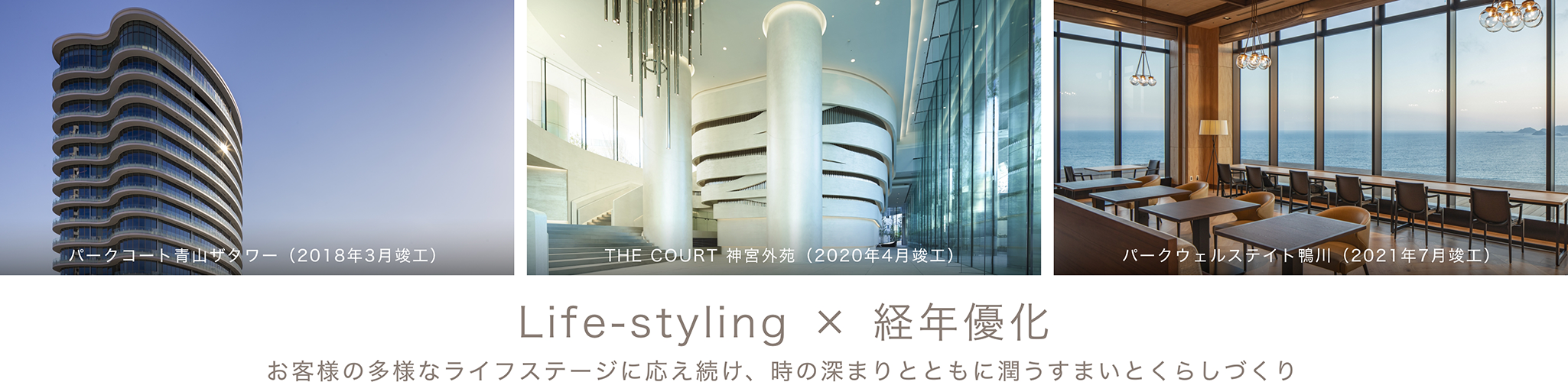 Life-styling × 経年優化 お客様の多様なライフステージに応え続け、時の深まりとともに潤うすまいとくらしづくり