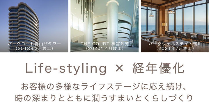 Life-styling × 経年優化 お客様の多様なライフステージに応え続け、時の深まりとともに潤うすまいとくらしづくり