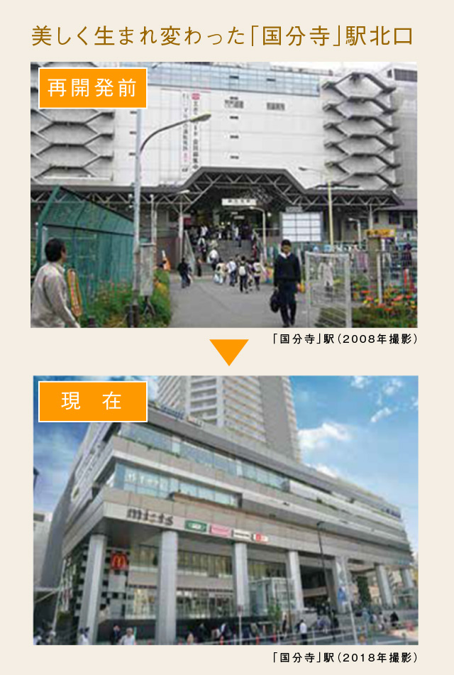 美しく生まれ変わった「国分寺」駅北口