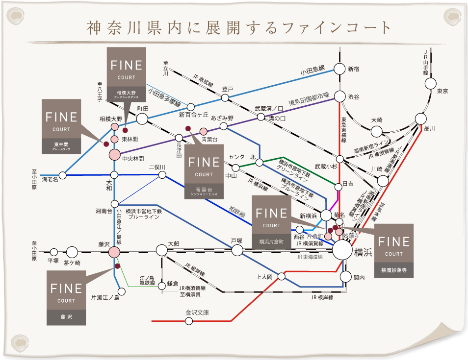 神奈川県内に展開するファインコート