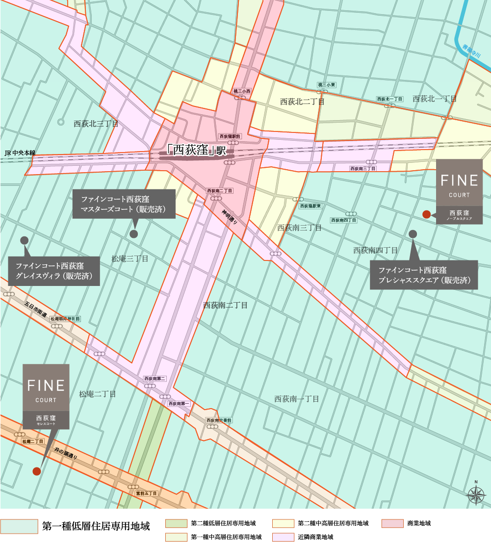西荻窪エリアマップ