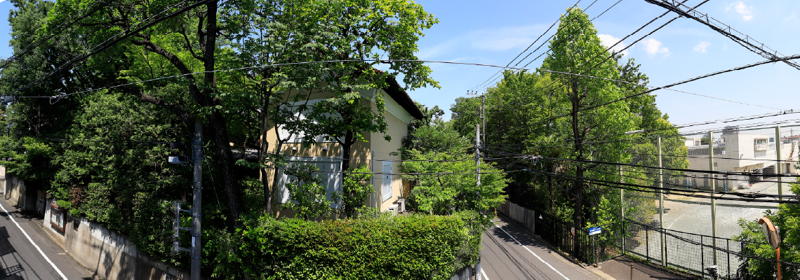 No.2の2階部分から望む借景（＊1）