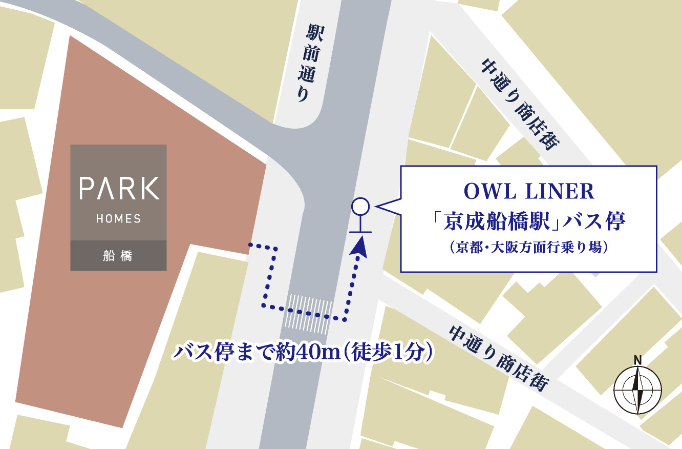 バス乗り場案内図