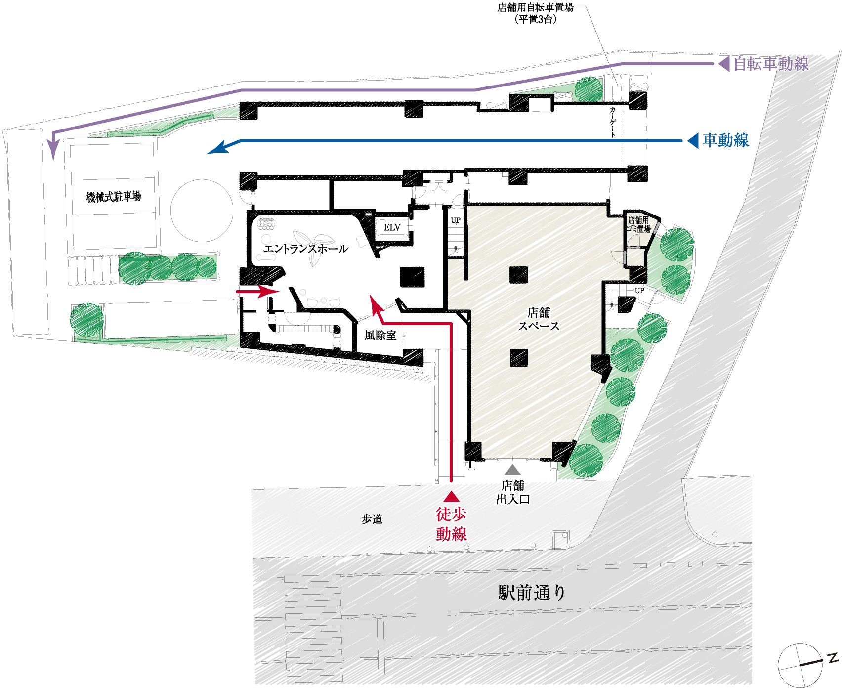 敷地配置イラスト