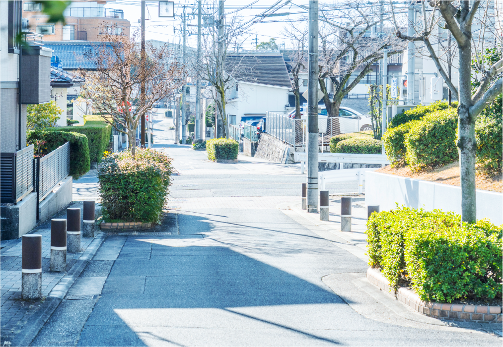 現地周辺の街並み