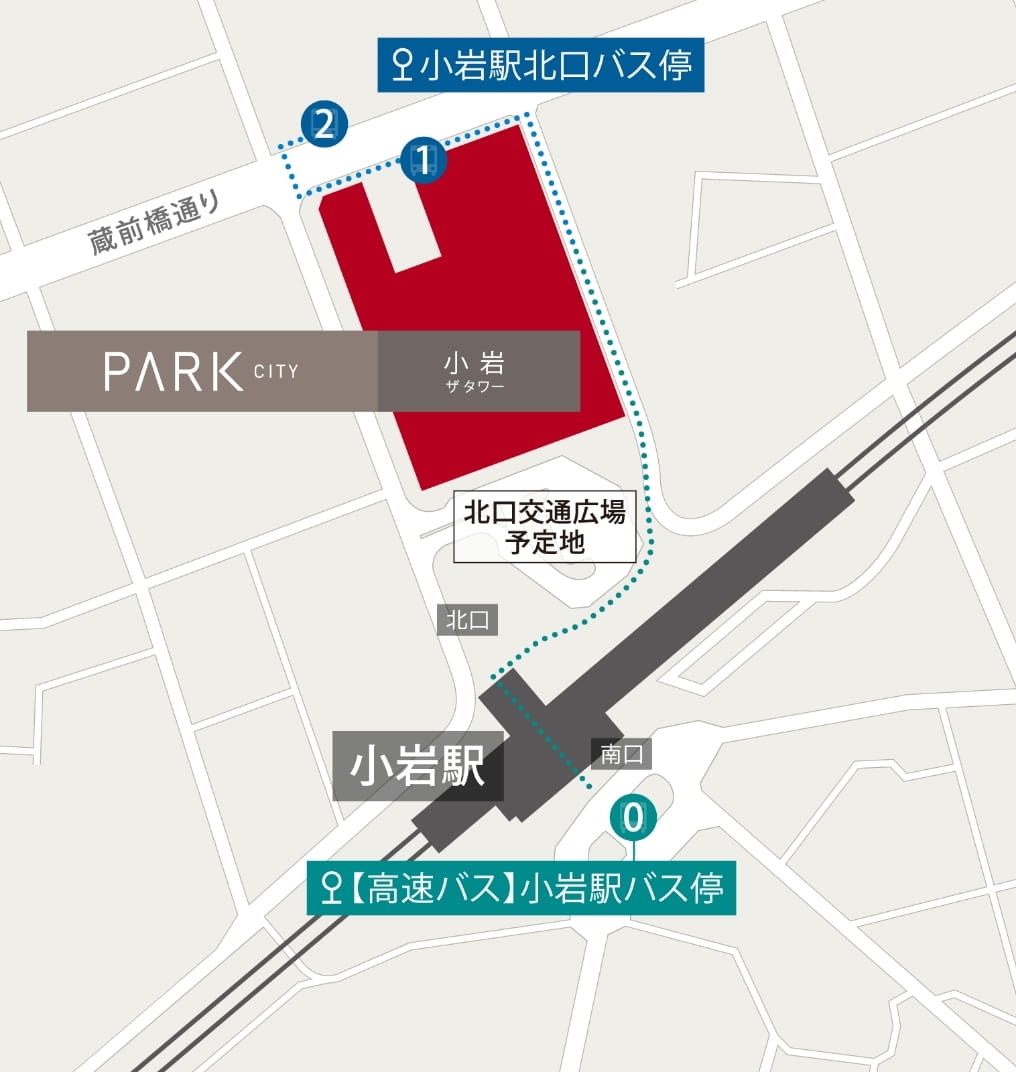 PARK CITY小岩ザタワー周辺図