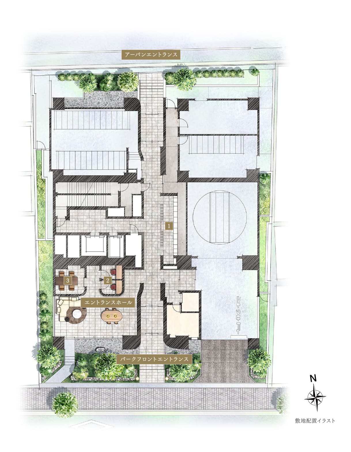 敷地配置図イラスト