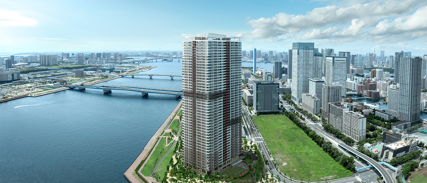 「パークタワー晴海」外観完成予想CG